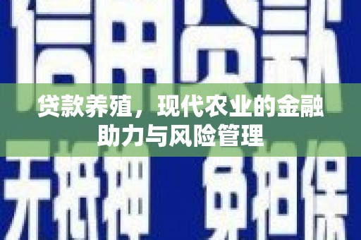 惠济贷款养殖，现代农业的金融助力与风险管理