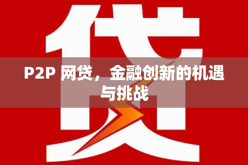 惠济P2P 网贷，金融创新的机遇与挑战