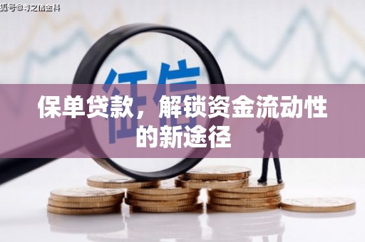 惠济保单贷款，解锁资金流动性的新途径