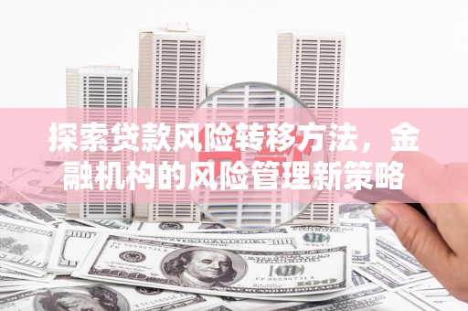惠济探索贷款风险转移方法，金融机构的风险管理新策略