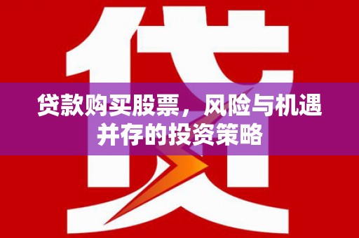 惠济贷款购买股票，风险与机遇并存的投资策略