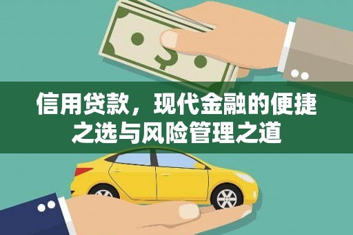 惠济信用贷款，现代金融的便捷之选与风险管理之道