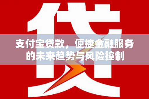 惠济支付宝贷款，便捷金融服务的未来趋势与风险控制