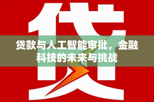 惠济贷款与人工智能审批，金融科技的未来与挑战