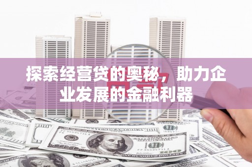 惠济探索经营贷的奥秘，助力企业发展的金融利器