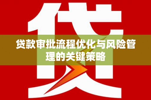 惠济贷款审批流程优化与风险管理的关键策略