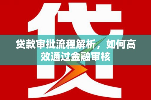 惠济贷款审批流程解析，如何高效通过金融审核