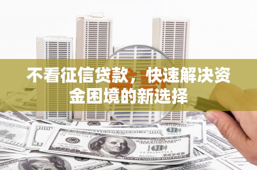 惠济不看征信贷款，快速解决资金困境的新选择