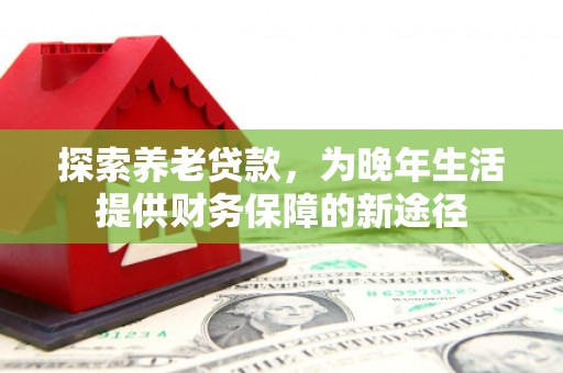惠济探索养老贷款，为晚年生活提供财务保障的新途径