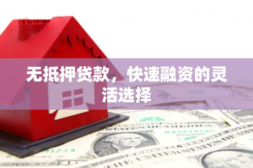 惠济无抵押贷款，快速融资的灵活选择