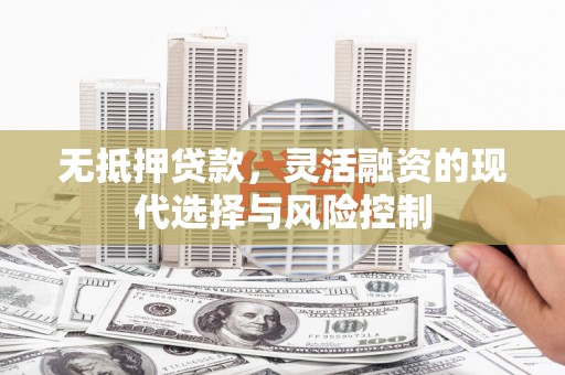惠济无抵押贷款，灵活融资的现代选择与风险控制