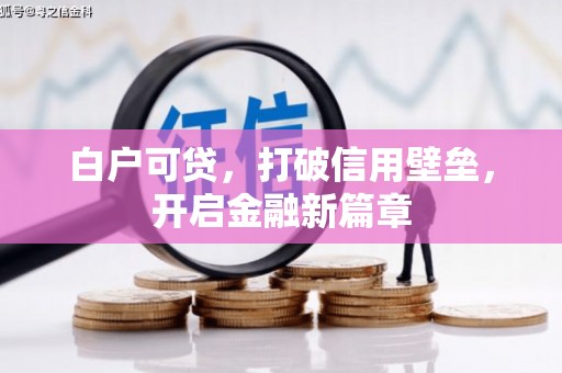 惠济白户可贷，打破信用壁垒，开启金融新篇章