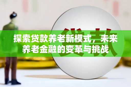 惠济探索贷款养老新模式，未来养老金融的变革与挑战