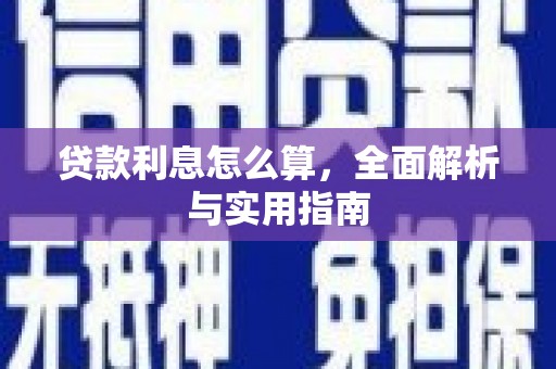 惠济贷款利息怎么算，全面解析与实用指南