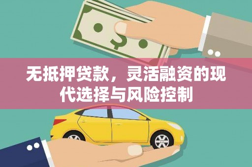 惠济无抵押贷款，灵活融资的现代选择与风险控制