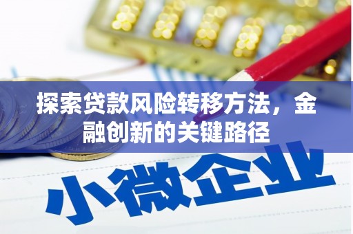 惠济探索贷款风险转移方法，金融创新的关键路径