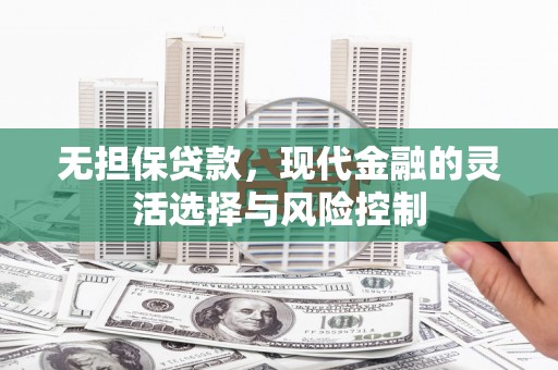 惠济无担保贷款，现代金融的灵活选择与风险控制