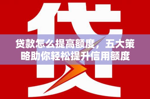 惠济贷款怎么提高额度，五大策略助你轻松提升信用额度