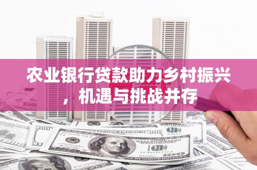 惠济农业银行贷款助力乡村振兴，机遇与挑战并存