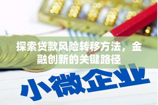 惠济探索贷款风险转移方法，金融创新的关键路径