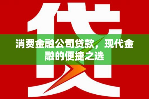 惠济消费金融公司贷款，现代金融的便捷之选