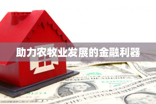 惠济助力农牧业发展的金融利器