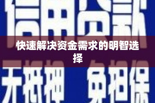 惠济快速解决资金需求的明智选择