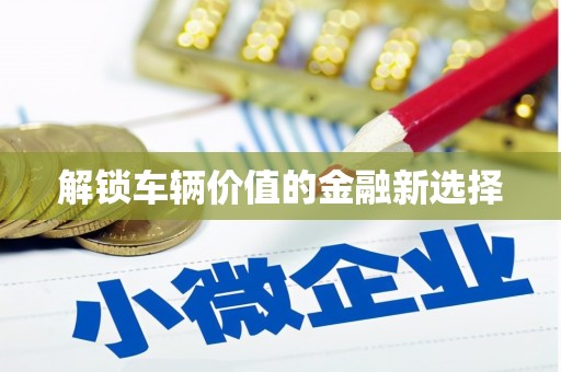 惠济解锁车辆价值的金融新选择
