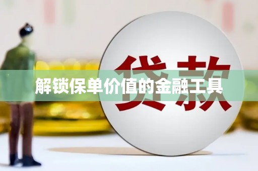 惠济解锁保单价值的金融工具