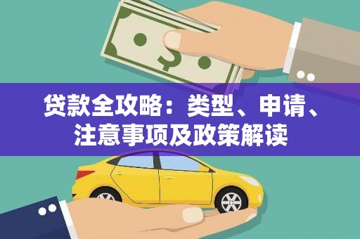 惠济贷款全攻略：类型、申请、注意事项及政策解读