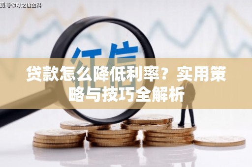 惠济贷款怎么降低利率？实用策略与技巧全解析
